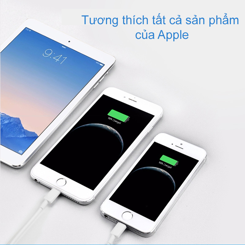 Cáp sạc Pisen Lightning(Fast) 100cm cho IPhone - Hàng chính hãng