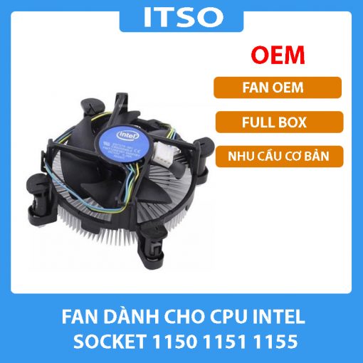 Fan Intel zin hỗ trợ socket 1155/1150/1151