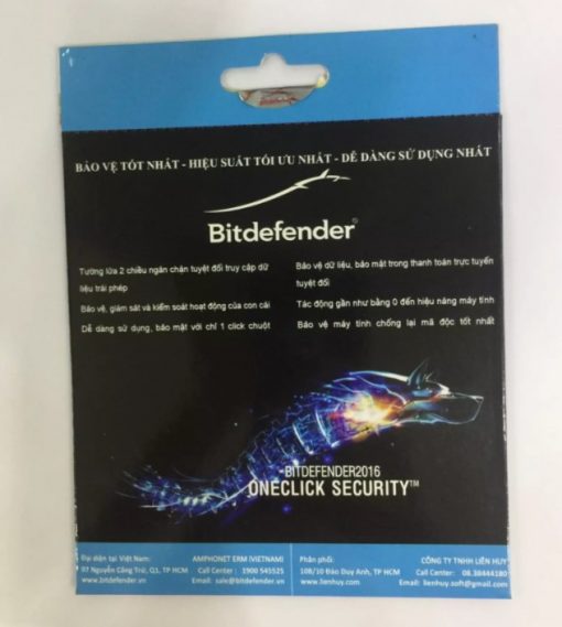 Phần mềm diệt virus Bitdefender Internet Security 1PC/ Năm