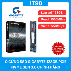 Ổ cứng SSD 128GB GIGABYTE M.2 NVMe PCIe 3.0 chính hãng