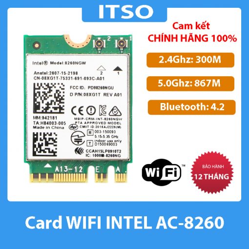 Card WIFI Intel AC-9462 khe M2 NGFF cho laptop