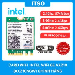 Card WIFI Intel WIFI-6E AX210 (AX210NGW) khe M2 NGFF cho laptop