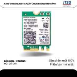 Card WIFI Intel WIFI-6E AX210 (AX210NGW) khe M2 NGFF cho laptop 4 Card WIFI Intel WIFI-6E AX210 (AX210NGW) khe M2 NGFF cho laptop