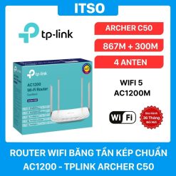Router phát WIFI 2 băng tần TP Link AC1200 Archer C50