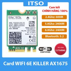 Card WIFI 6E Killer AX1675 khe M2 NGFF cho laptop