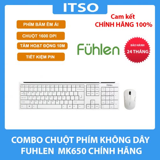 Bộ bàn phím kèm chuột không dây Fuhlen MK650 chính hãng
