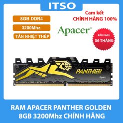 RAM Apacer DDR4 8GB 3200 Panther Golden tản thép chính hãng