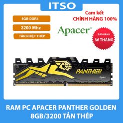 RAM Apacer DDR4 8GB 3200 Panther Golden tản thép chính hãng
