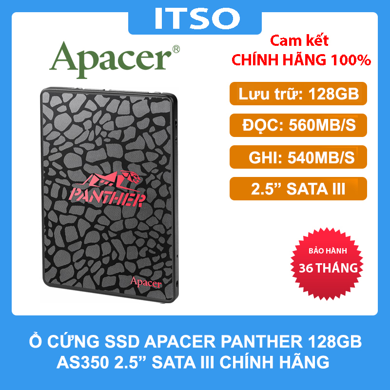 Ổ cứng SSD Apacer Panther AS350 128GB 512GB SATA 3 chính hãng