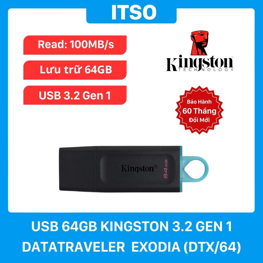 USB 3.2 Kingston 64GB DataTraveler Exodia(DTX/64GB) chính hãng USB 3.2 Kingston 64GB DataTraveler Exodia(DTX/64GB) chính hãng