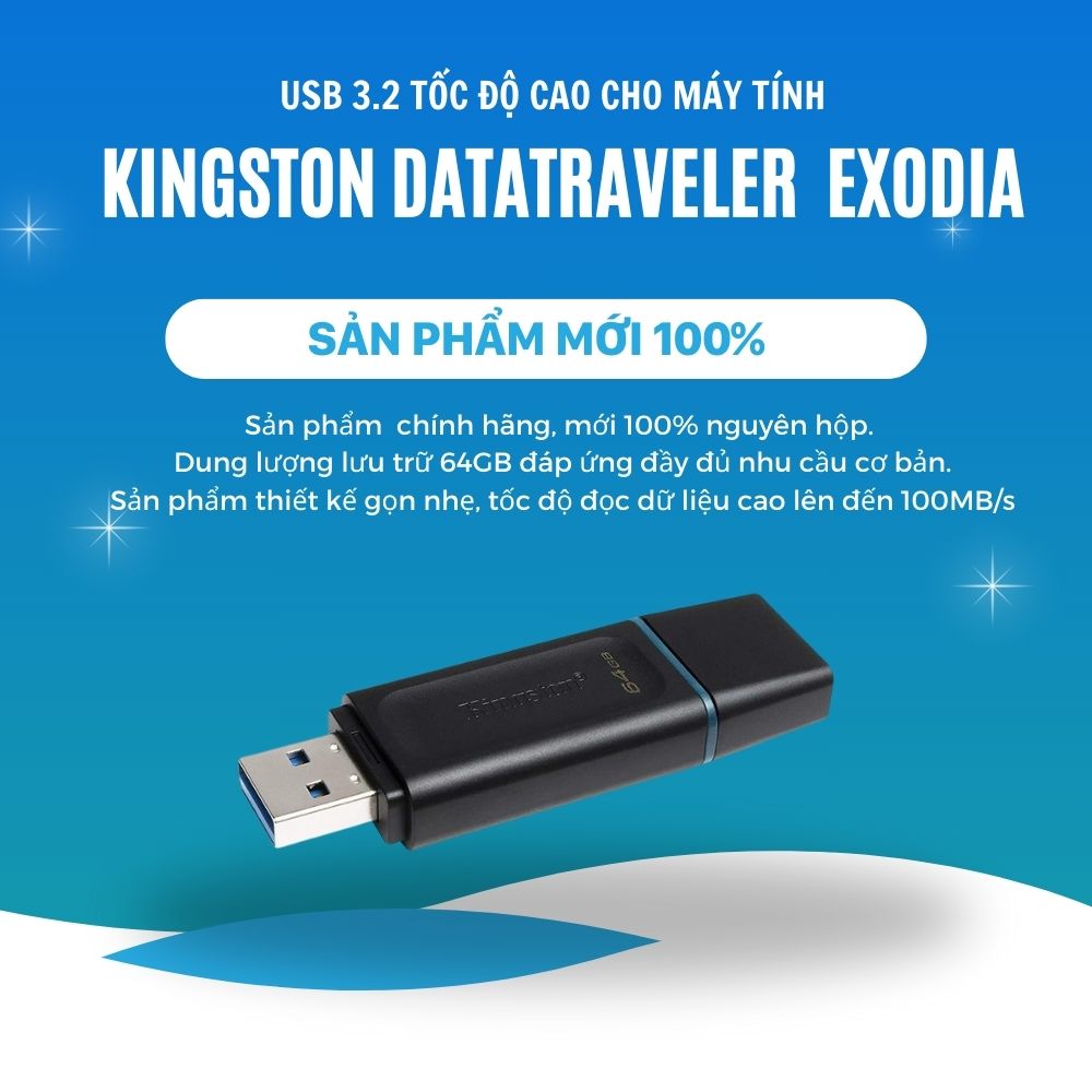 USB 3.2 Kingston 64GB DataTraveler Exodia(DTX/64GB) chính hãng USB 3.2 Kingston 64GB DataTraveler Exodia(DTX/64GB) chính hãng