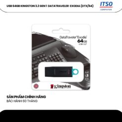 USB 3.2 Kingston 64GB DataTraveler Exodia(DTX/64GB) chính hãng 3 USB 3.2 Kingston 64GB DataTraveler Exodia(DTX/64GB) chính hãng