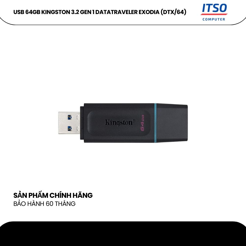 USB 3.2 Kingston 64GB DataTraveler Exodia(DTX/64GB) chính hãng USB 3.2 Kingston 64GB DataTraveler Exodia(DTX/64GB) chính hãng