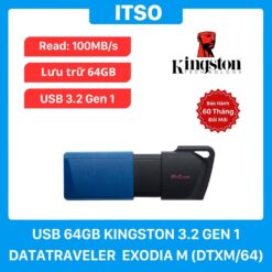 USB 3.2 Kingston 64GB DataTraveler Exodia M (DTXM/64GB) chính hãng