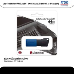 USB 3.2 Kingston 64GB DataTraveler Exodia M (DTXM/64GB) chính hãng