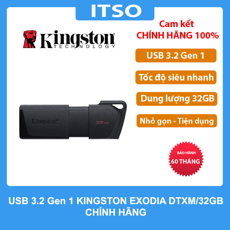 USB Kingston 32GB DataTraveler Exodia M (DTXM/32GB) chính hãng