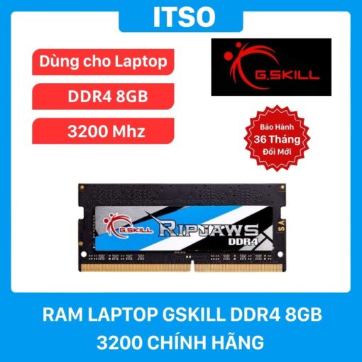 Ram laptop 8GB G.Skill Ripjaws DDR4 3200Mhz chính hãng