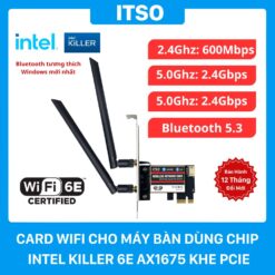 Card WIFI 6E Intel Killer AX1675 sử dụng khe cắm PCI
