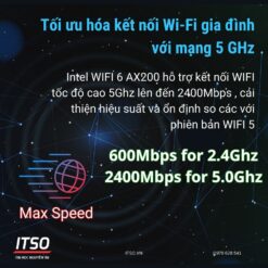 Card WIFI dùng chip Intel WIFI 6 AX200 khe cắm PCI dùng cho máy bàn