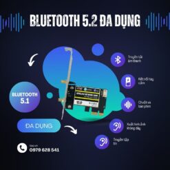 Card WIFI dùng chip Intel WIFI 6 AX200 khe cắm PCI dùng cho máy bàn