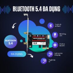 Card WIFI 6E Intel AX210 sử dụng khe cắm PCIe