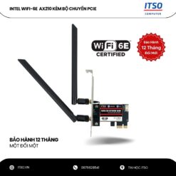 Card WIFI 6E Intel AX210 sử dụng khe cắm PCIe