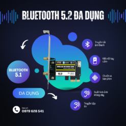 Card WIFI dùng chip Intel WIFI 6 AX200 khe cắm PCI dùng cho máy bàn