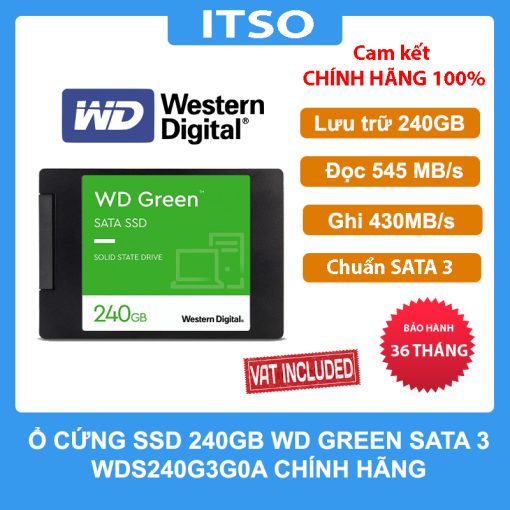 Ổ cứng SSD WD Green 240GB SATA 3 chính hãng