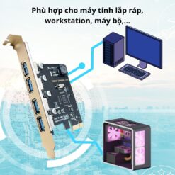 Card mở rộng 4 cổng USB 3.0 không cần nguồn phụ