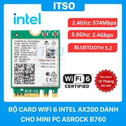 Bộ card WIFI 6 Intel AX200 dành cho ASRock DeskMini B760