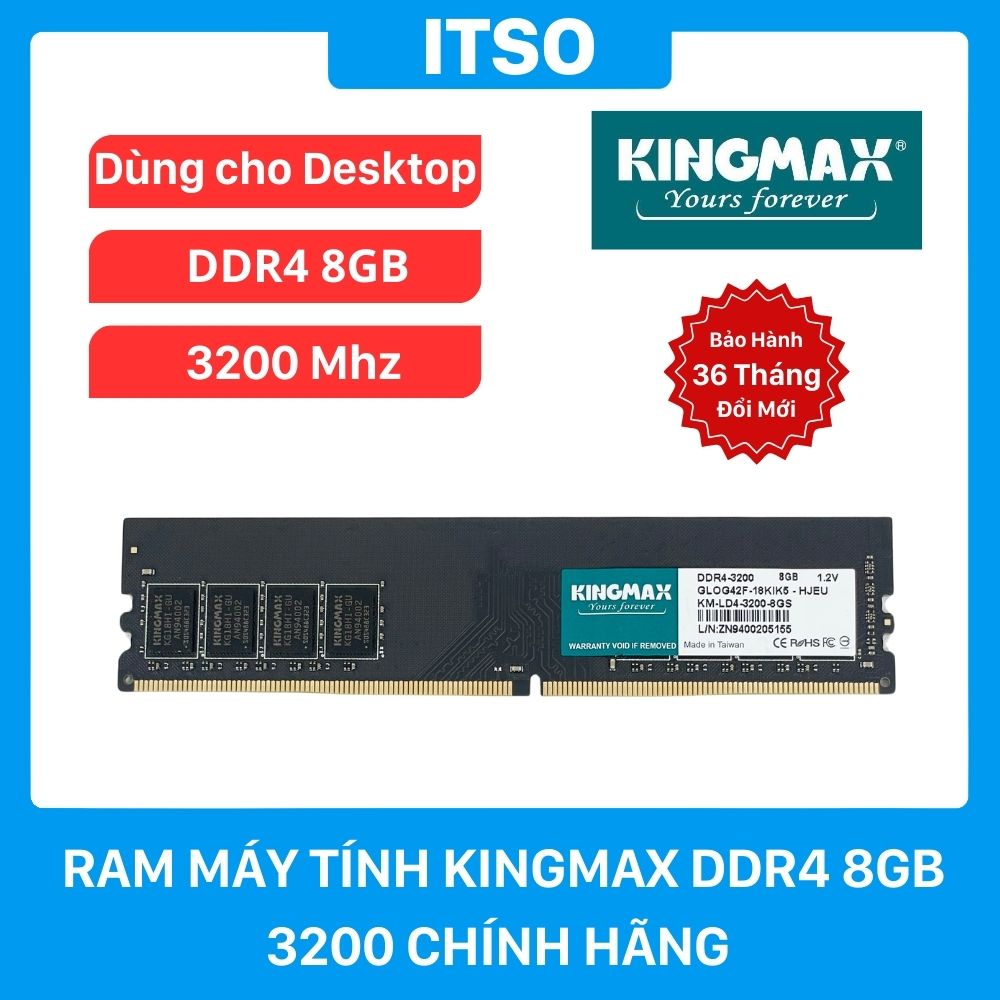 Ram 8GB Kingmax DDR4 3200Mhz chính hãng Ram 8GB Kingmax DDR4 3200Mhz chính hãng