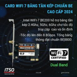 Card WIFI 7 Intel BE200 sử dụng khe cắm PCIe