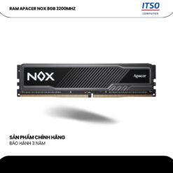 Ram Apacer 8GB DDR4 3200Mhz NOX tản thép chính hãng