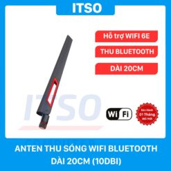 Anten thu sóng WIFI Bluetooth 10dBi (Lỗ bên trong) - Màu đỏ