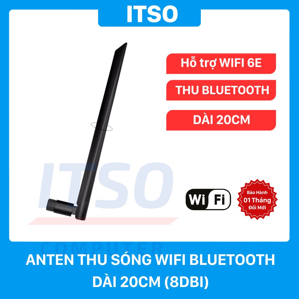 Anten thu sóng WIFI Bluetooth 8dBi (Lỗ bên trong)
