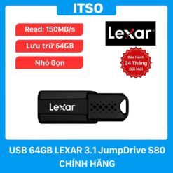 USB 64GB Lexar 3.1 JumpDrive S80 chính hãng