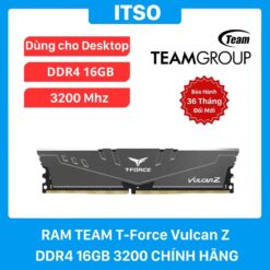 Ram máy tính Team Group T-Force Vulcan Z Gaming DDR4 16GB 3200Mhz (Xám)