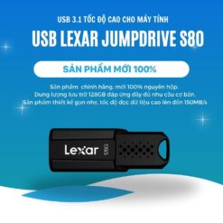USB 128GB Lexar 3.1 JumpDrive S80 chính hãng 1 USB 128GB Lexar 3.1 JumpDrive S80 chính hãng