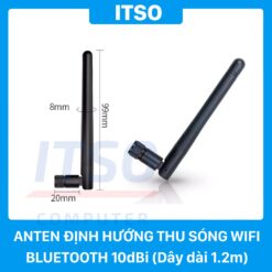 Anten thu sóng WIFI Bluetooth 8dBi (Lỗ bên trong)Anten thu sóng WIFI Bluetooth 8dBi (Lỗ bên trong) Anten thu sóng WIFI Bluetooth 8dBi (Lỗ bên trong) Lưu ý: Giá bán là giá lẻ cho một chiếc Anten thu sóng WIFI Bluetooth 8dBi (Chân cắm SMA có LỖ) Anten sử dụng cho card WIFI, sử dụng thu WIFI (2.4Ghz, 5Ghz, 6Ghz) . Bluetooth,.. Hỗ trợ WIFI 6E, WIFI 7 Độ lợi 8dBi