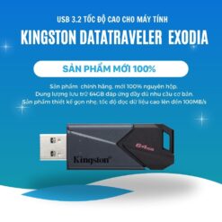 USB 3.2 Kingston 64GB DataTraveler Exodia Onyx (DTXON/64GB) chính hãng