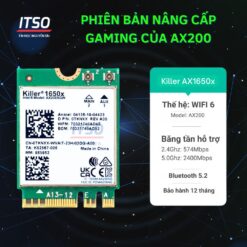 Card WIFI 6 Intel Killer AX1650 khe M2 NGFF cho laptop
