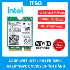 Card WIFI 6 Intel Killer AX1650i CNVio2 khe M2 NGFF cho laptop