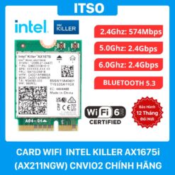 Card WIFI 6E Intel Killer AX1675i CNVio2 khe M2 NGFF cho laptop