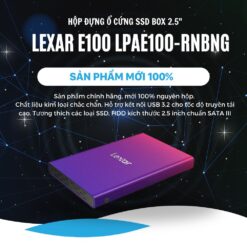 Hộp Đựng Ổ Cứng 2.5" SSD Box Lexar E100 (LPAE100- RNBNG)