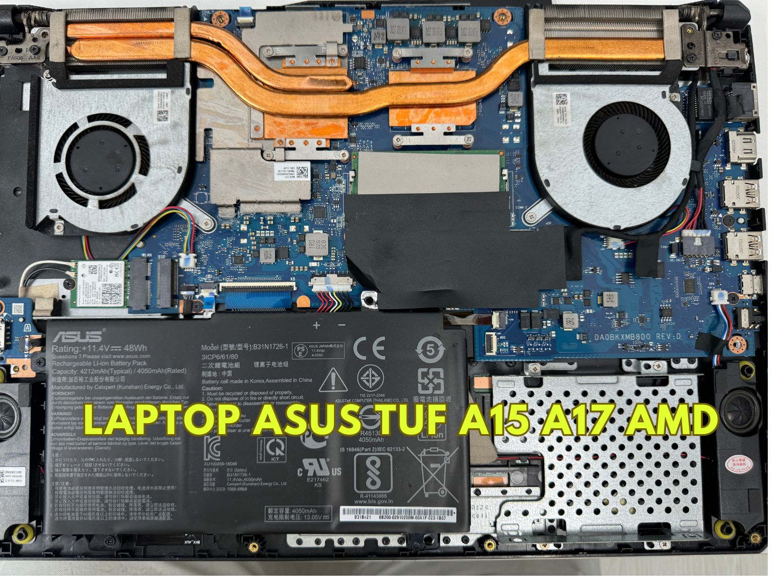 Thay card WIFI cho Laptop Asus TUF Gaming A15, A17