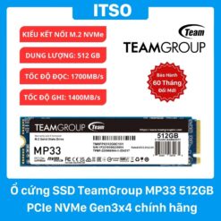 Ổ cứng SSD TeamGroup MP33 512GB PCIe NVMe Gen3x4 chính hãng