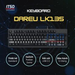 Bàn Phím Có Dây DareU LK135 Chính Hãng 2 bàn phím có dây dareu lk135