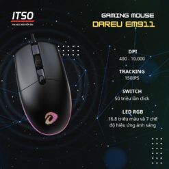 Chuột Gaming DareU EM911 Chính Hãng (Đen)
