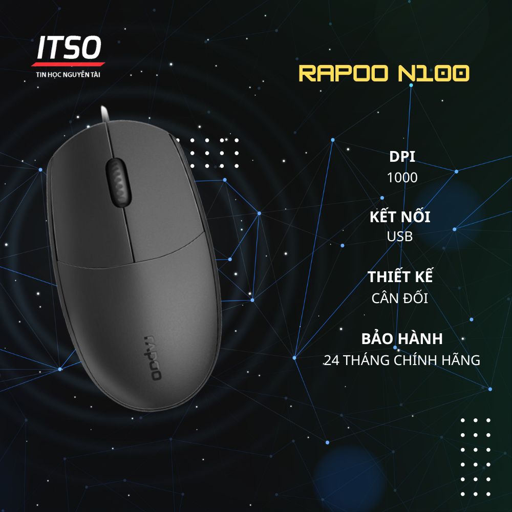 Chuột Quang Rapoo N100 Chính Hãng - Bảo Hành 24 Tháng 6 Chuột Rapoo N100