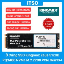Ổ Cứng SSD Kingmax Zeus 512GB PQ3480 M.2 NVMe PCIe 3.0